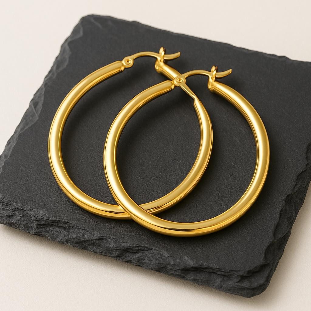 Taffstyle Paar Creolen Stylische Ohrringe 925 Sterling Silber Damen Ohrschmuck (Elegante 925 Silber Ohrringe für Frauen - Geschenk zum Geburtstag, Weihnachten,  – Bild 5 von 5