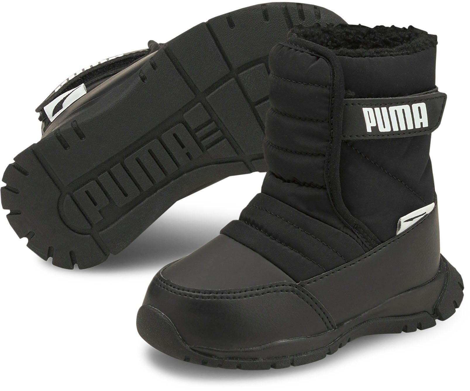 Puma NIEVE BOOT mit Black-Puma PUMA AC White INF Sneaker Klettverschluss WTR