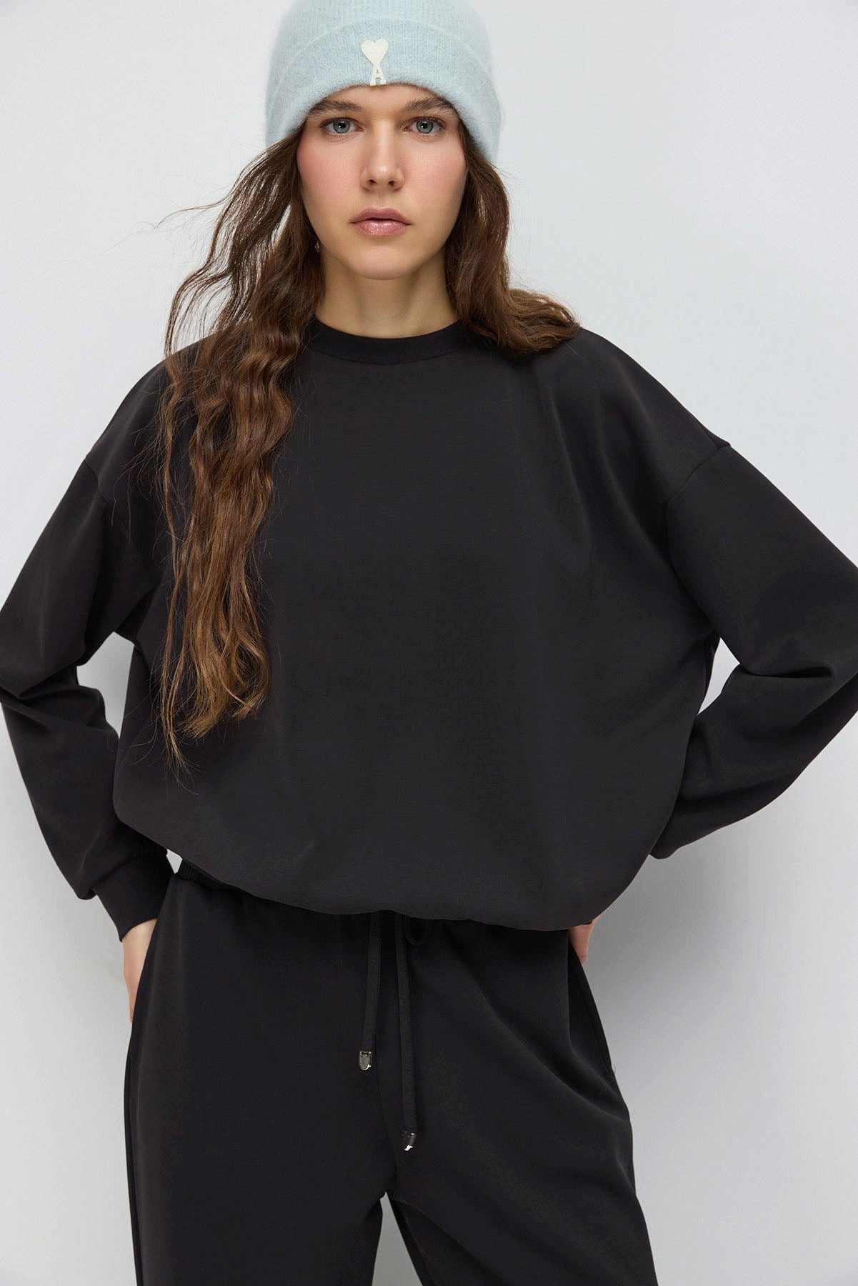 No Matter What Sweatshirt Weiches Basic-Sweatshirt aus türkischem Stoff