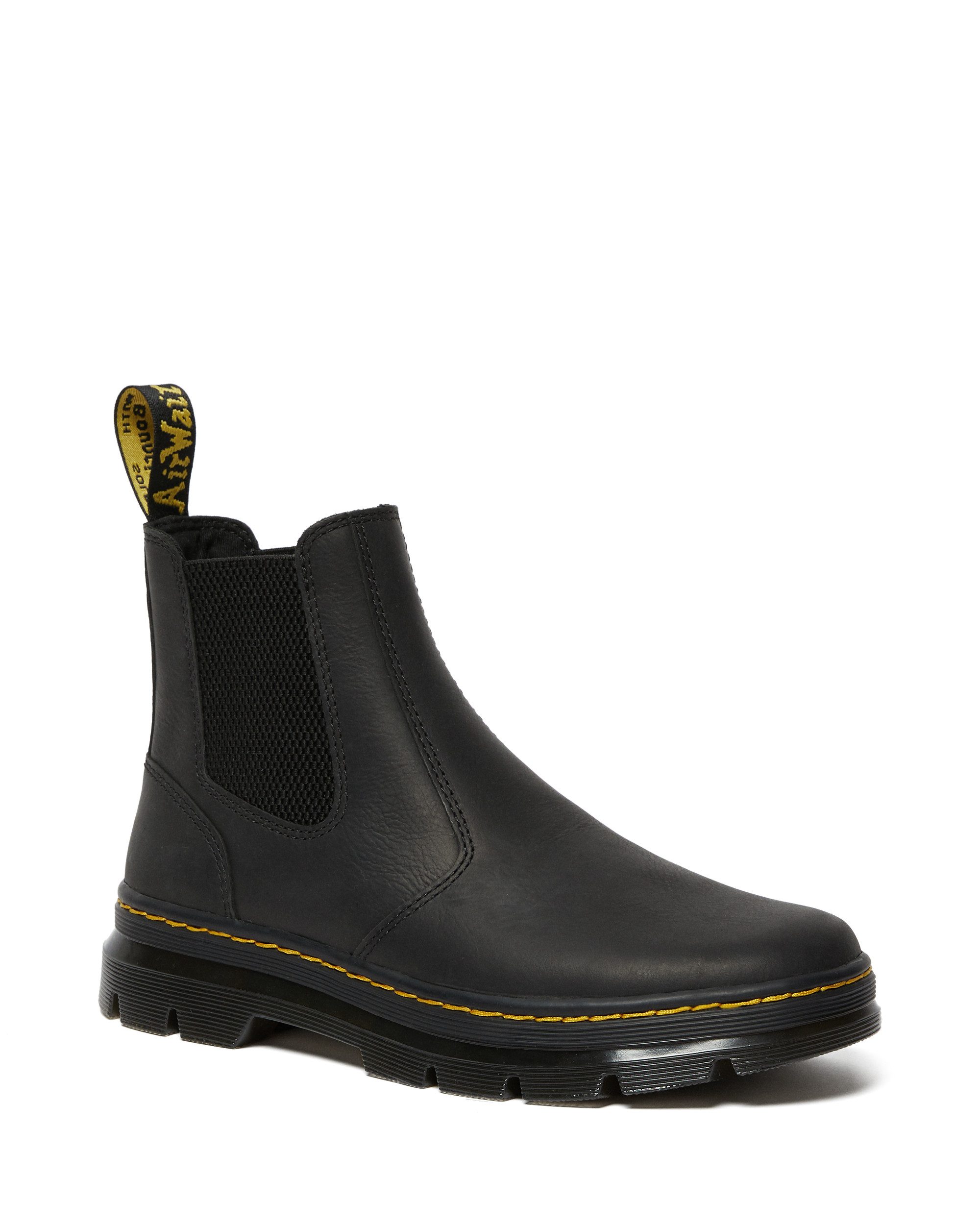 DR. MARTENS Embury Chelseaboots, Blockabsatz, Stiefelette, Schlupfboots mit Logoschriftzug