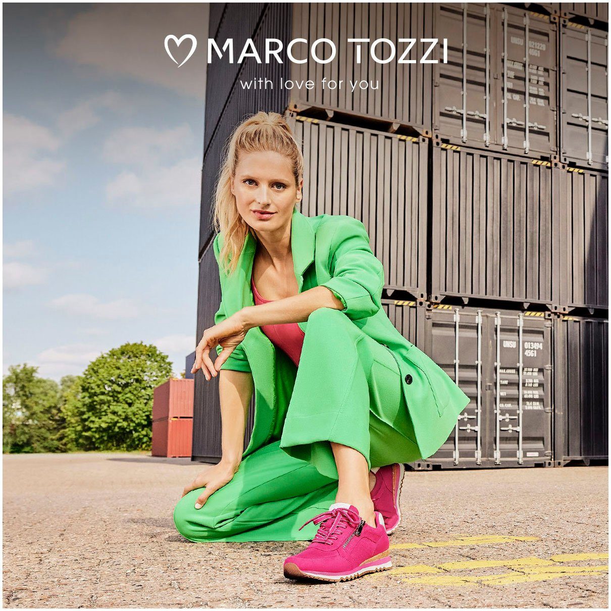 MARCO TOZZI Keilsneaker, Freizeitschuh, Halbschuh, Schnürschuh günstig online kaufen