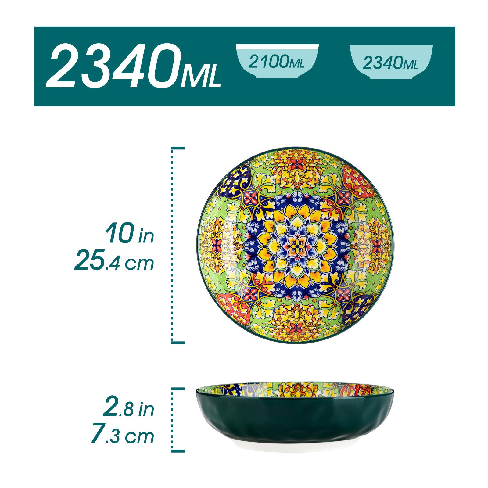 vancasso Pastateller Suppenschale, Salatschale für 2/6, Porzellan, BOHO-Stil, (2 St)