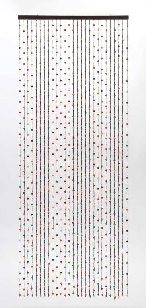 Türvorhang Conacord Decona Colorful XL Dekovorhang bunt, CONACORD, Ösen,  halbtransparent, 90 x 230 cm, Holz - hohe Strangdichte