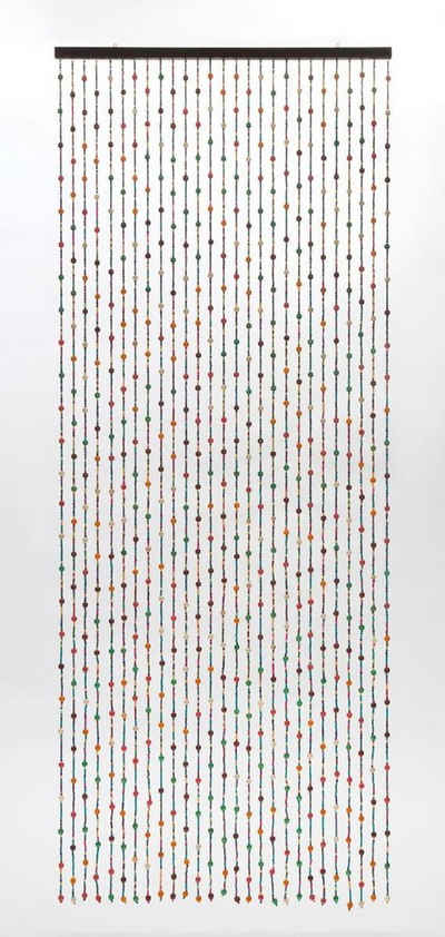 Türvorhang Conacord Decona Colorful XL Dekovorhang bunt, CONACORD, Ösen, halbtransparent, 90 x 230 cm, Holz - hohe Strangdichte