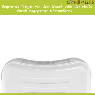 KiNDERWELT Wäschekorb Premium 50 L ergonomischer Form, Soft-Touch-Griffe, an den Körper angepasste Nierenform