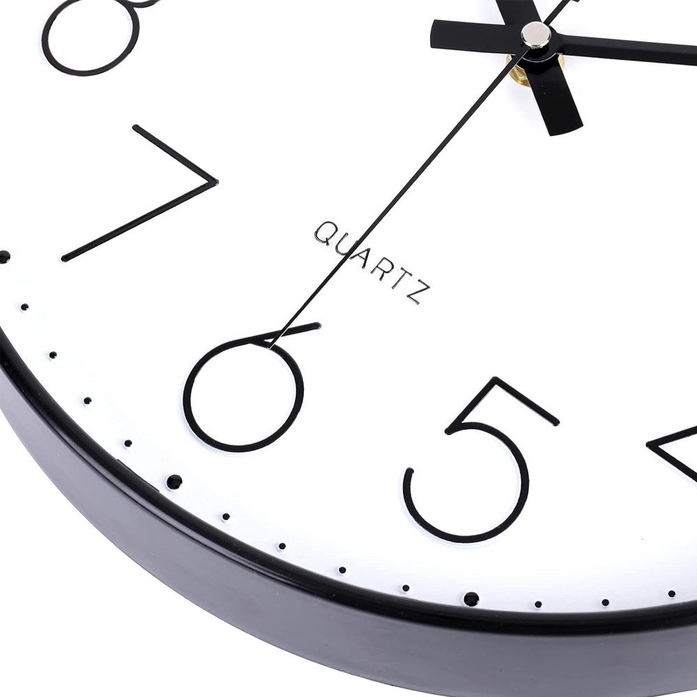 TUWENA Uhr 30cm Wanduhr Lautlos, 3D Ziffern Wanduhr, Modern Wand Uhr Analog (Leise Wall Clock Deko für Wohnzimmer Küche Büro Schule Kinderzimmer) – Bild 4 von 5