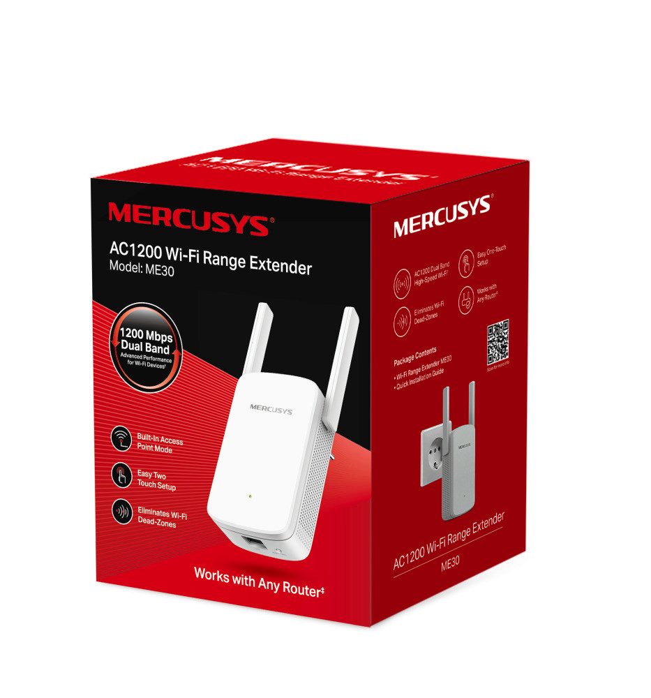 tp-link Mercusys ME30 AC1200 Wi-Fi Range Extender Reichweitenverstärker, bis zu 1,2 Gbit/s