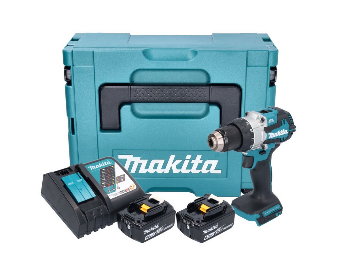 Thumbnail - Makita Schlagbohrmaschine Makita DHP 489 RGJ Akku Schlagbohrschrauber 18 V 73 Nm Brushless + 2x
