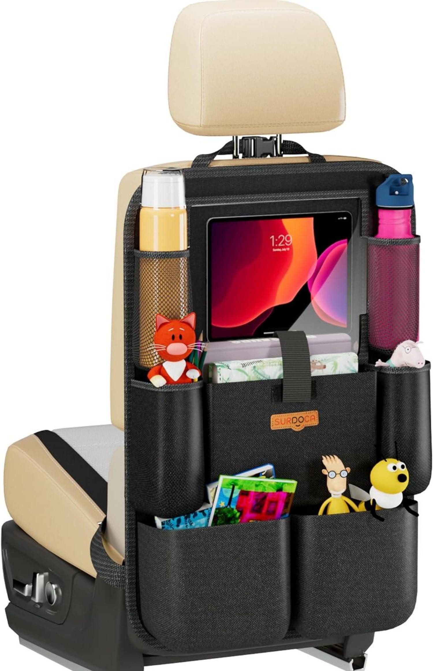 Kofferraummatte Auto Rücksitz Organizer Tablet Taschen Kinder 11-Zoll Wasserdicht