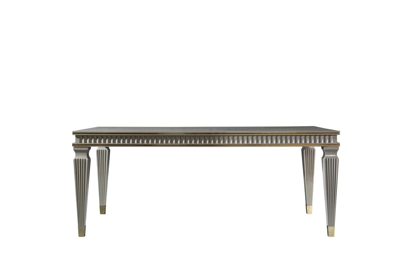 JVmoebel Esstisch Stil Holz Esszimmer Elegantes Esstisch Weiß Design Möbel Tisch Luxus