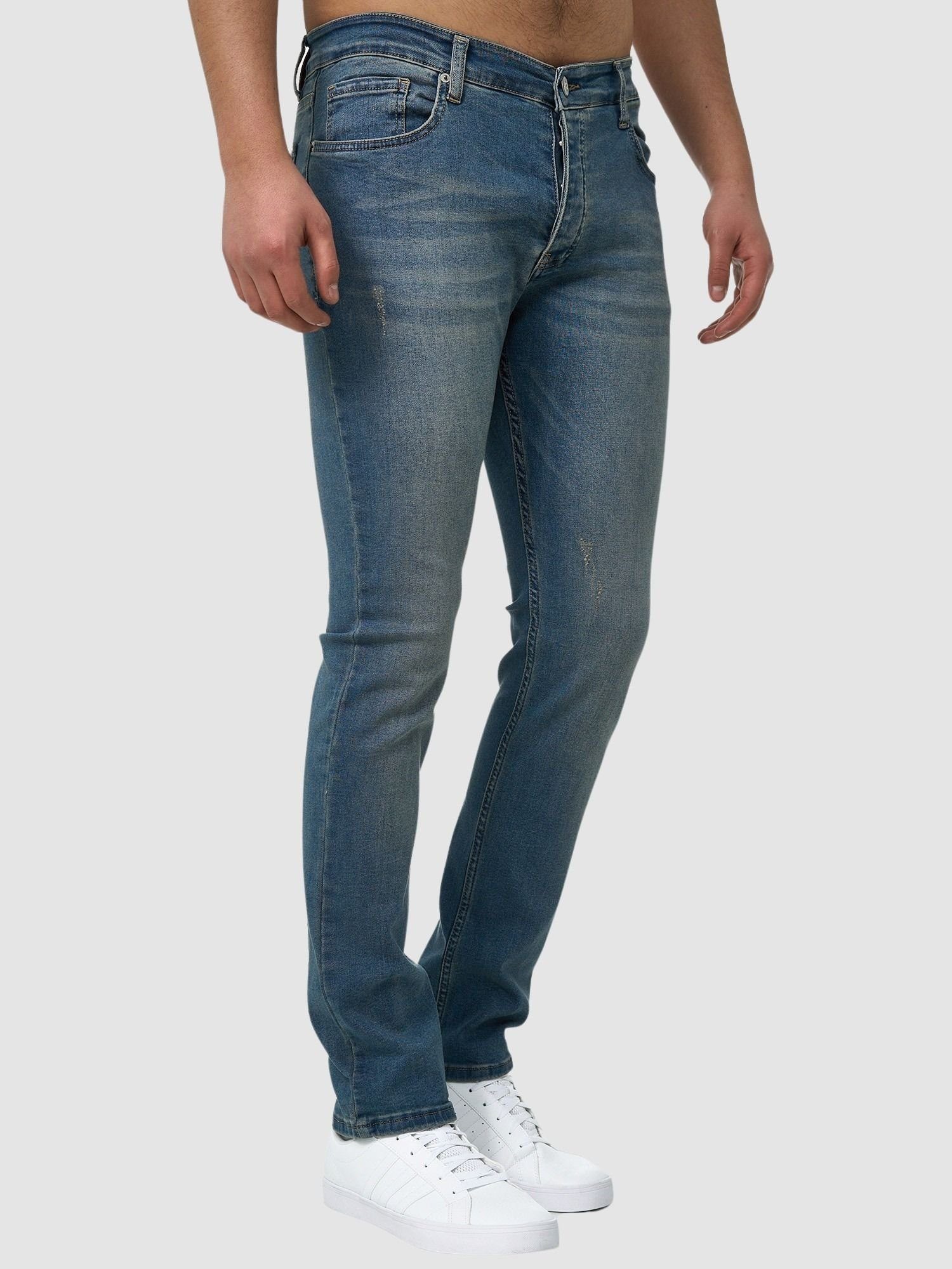 Freizeit,Casual Jeanshose 1-tlg) Denim Bootcut, Slim Herrenhose Herren Slim-fit-Jeans (Jeanshose John Kayna Jeans Used Fit Designer Designerjeans 613-JS Blue Dirty Herrenjeans