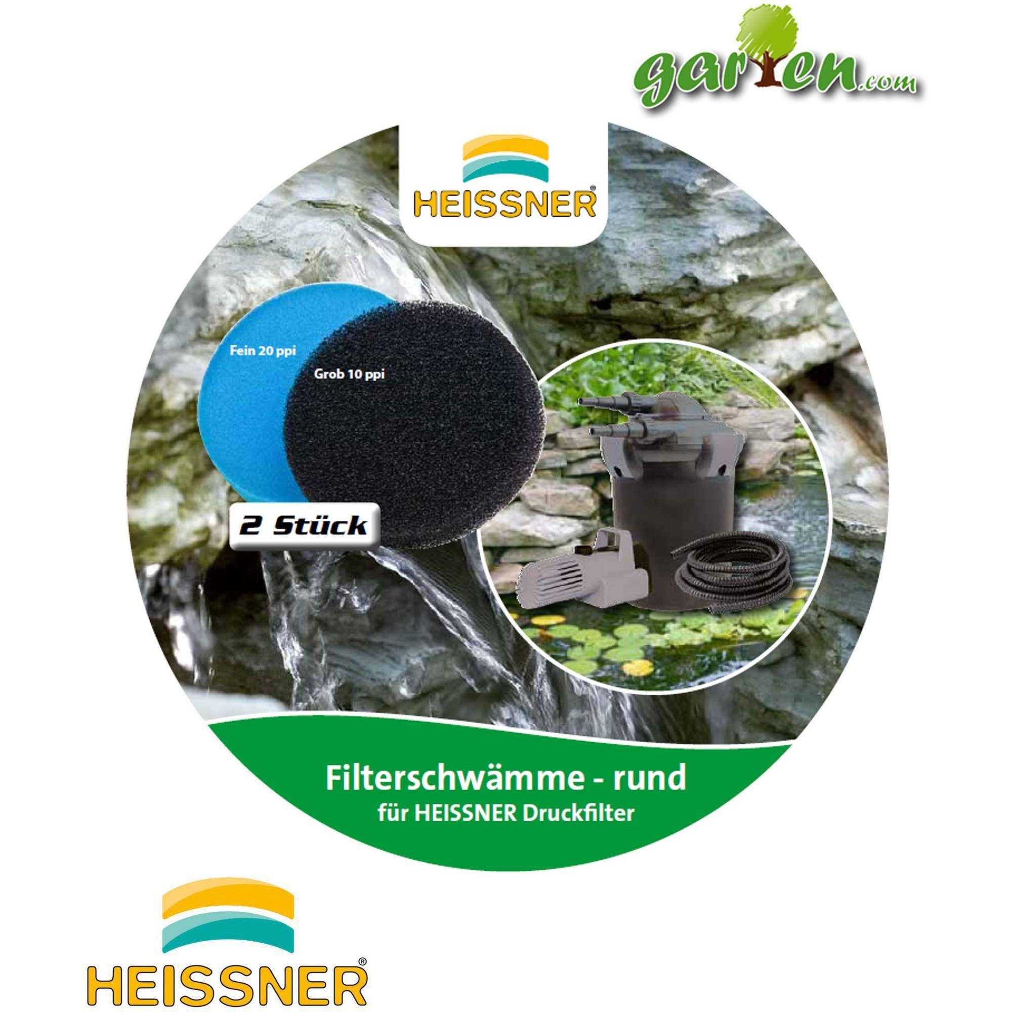 Heissner Teichfilter Filterschwamm Filtermaterial Filter rund 2er Pack (1 St)