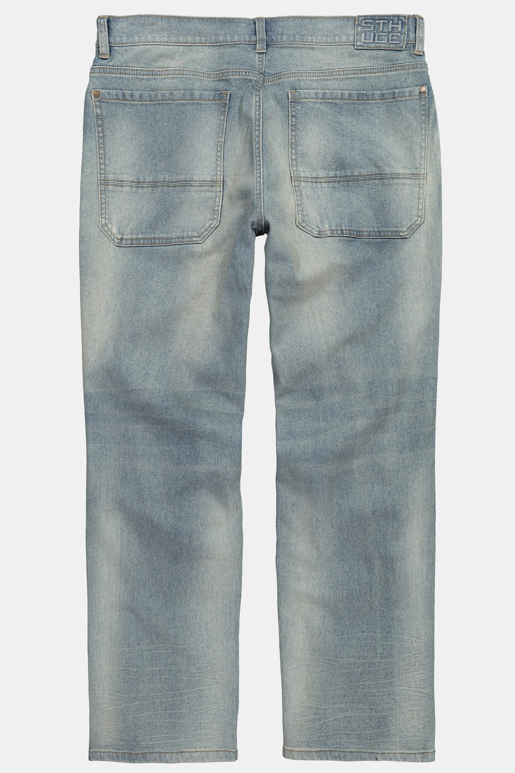 STHUGE 5-Pocket-Jeans Jeans Baggy Fit 5-Pocket bleached Denim destroyed – Bild 5 von 5