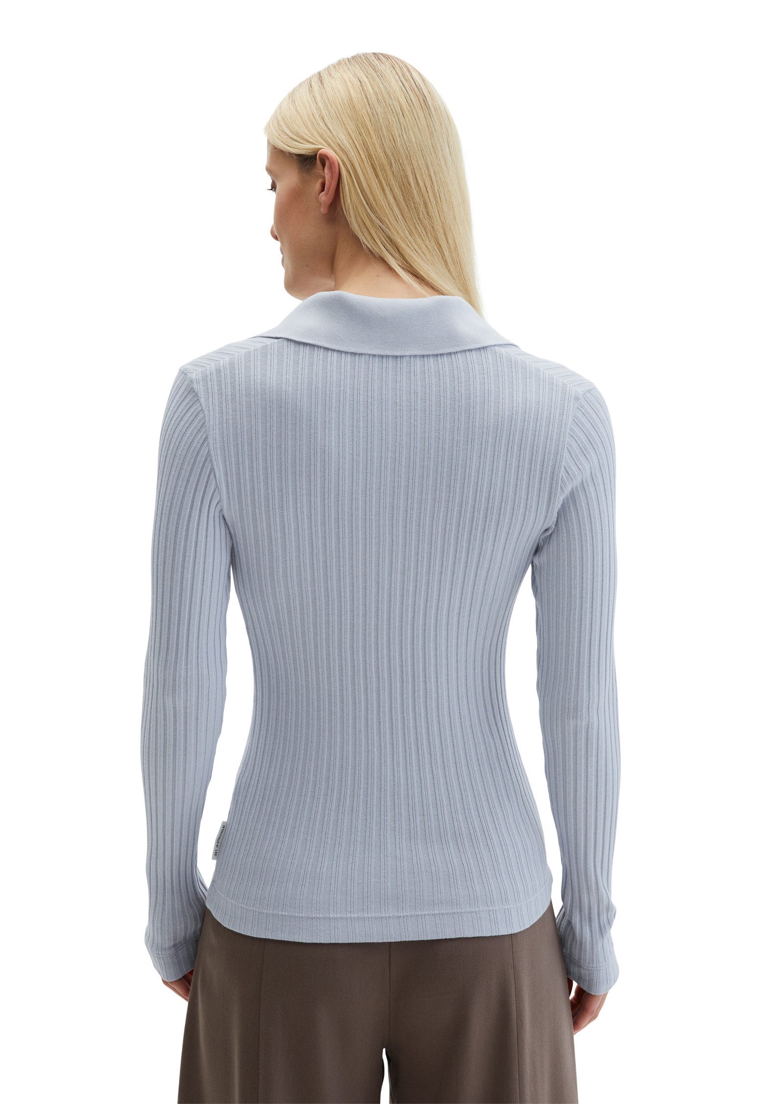 Marc O'Polo Langarm-Poloshirt mit TENCEL™ Modal