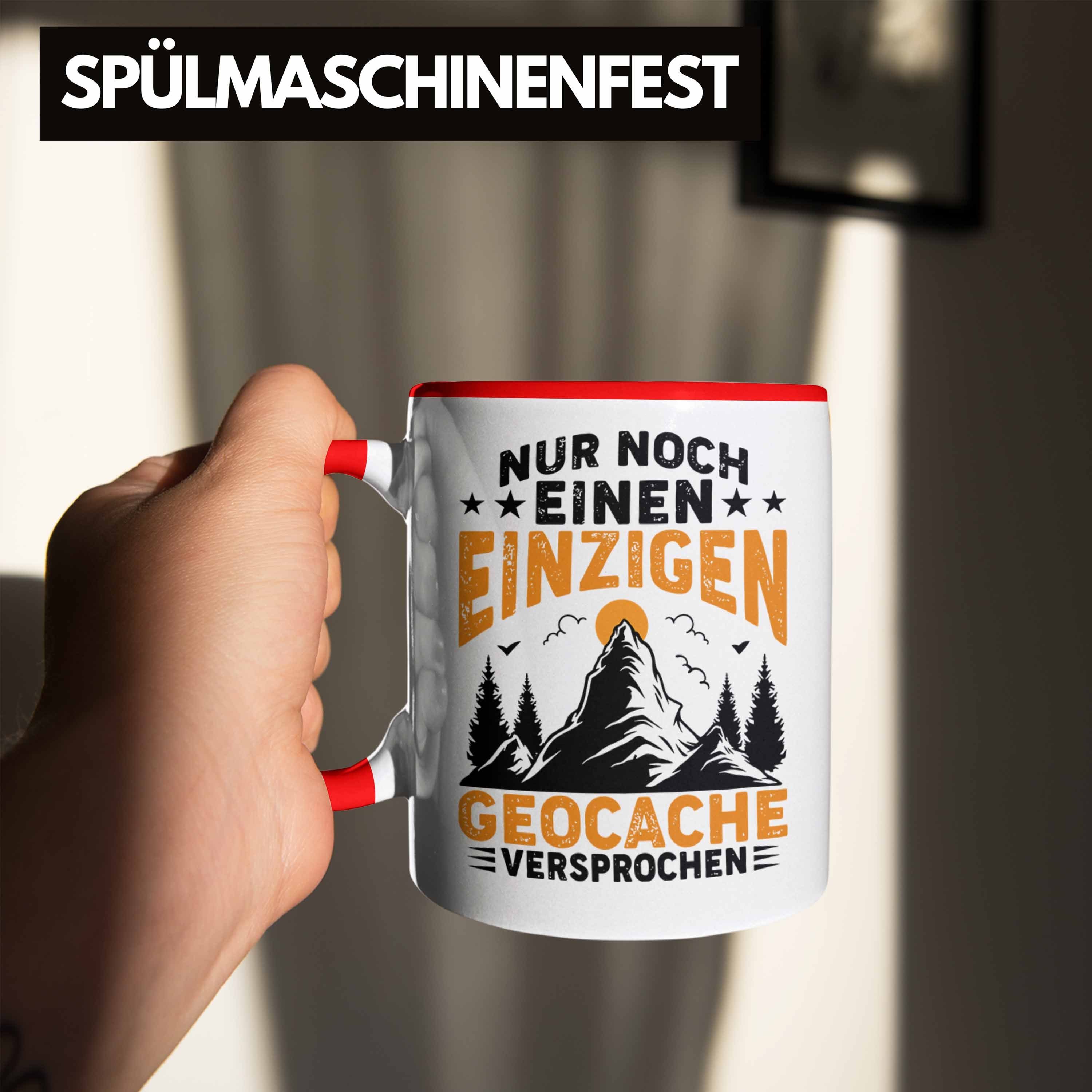 Noch Geschenkidee Rot Nur Geocacher Trendation Trendation Tasse Tasse Einen Pfadfinder Geburtstag - GPS-Schnitzeljag Geocaching Geschenk