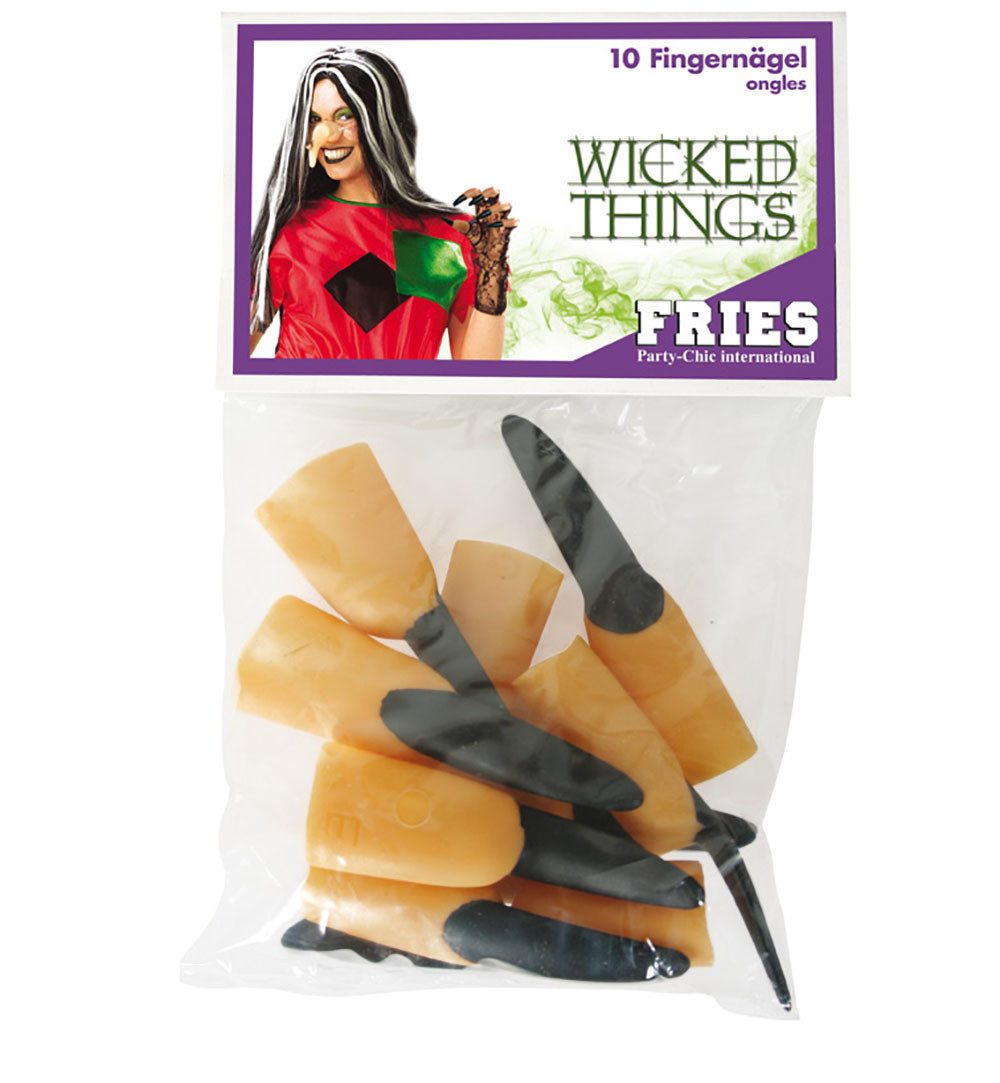Fries Искусственные ногти Hexen Vampir Fingernägel aus Latex zum Aufstecken Halloween Karneval