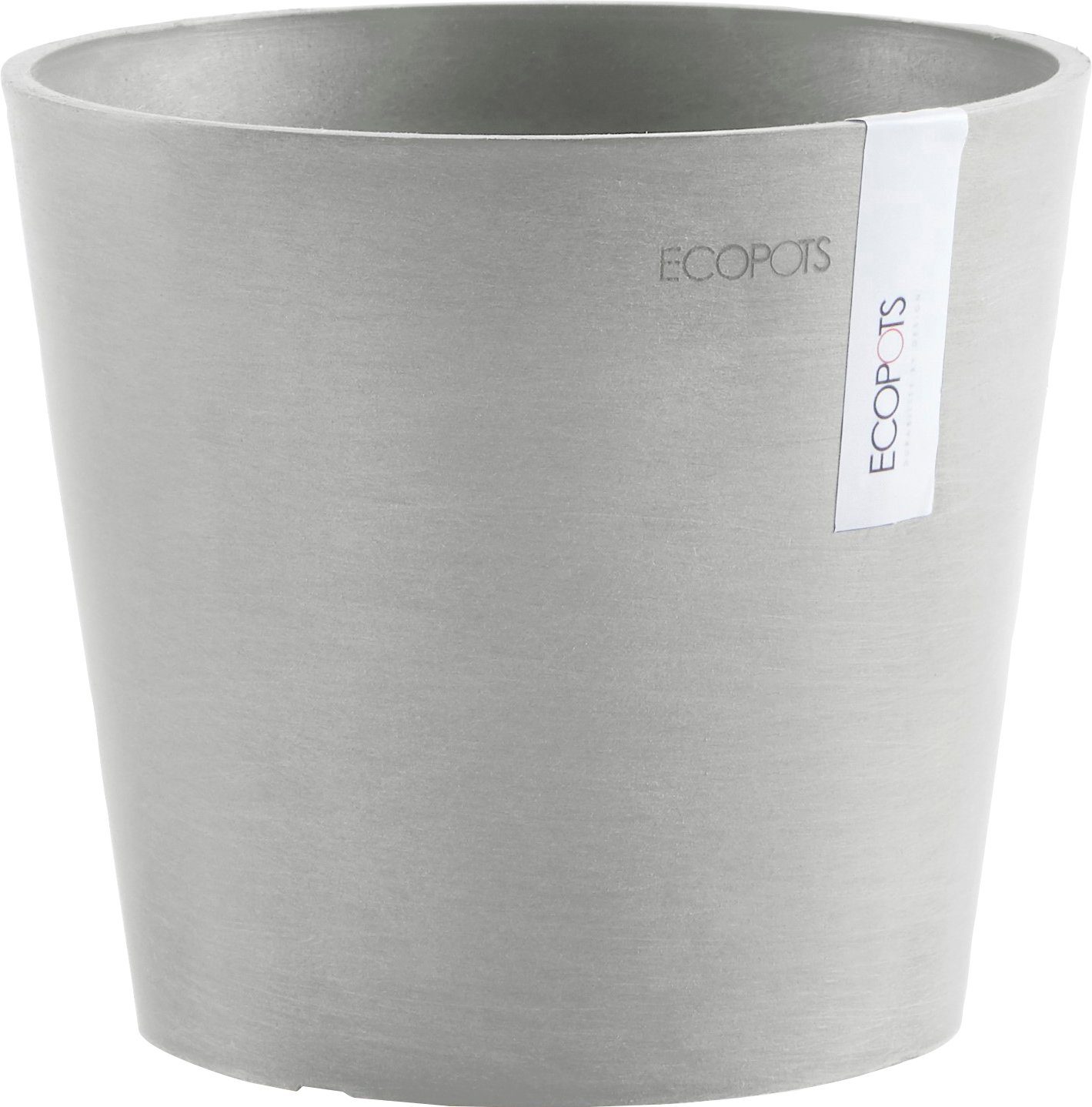 [Beliebte Verkäufe] ECOPOTS Blumentopf AMSTERDAM Mini White Grey, cm 17x17x14,9 BxTxH