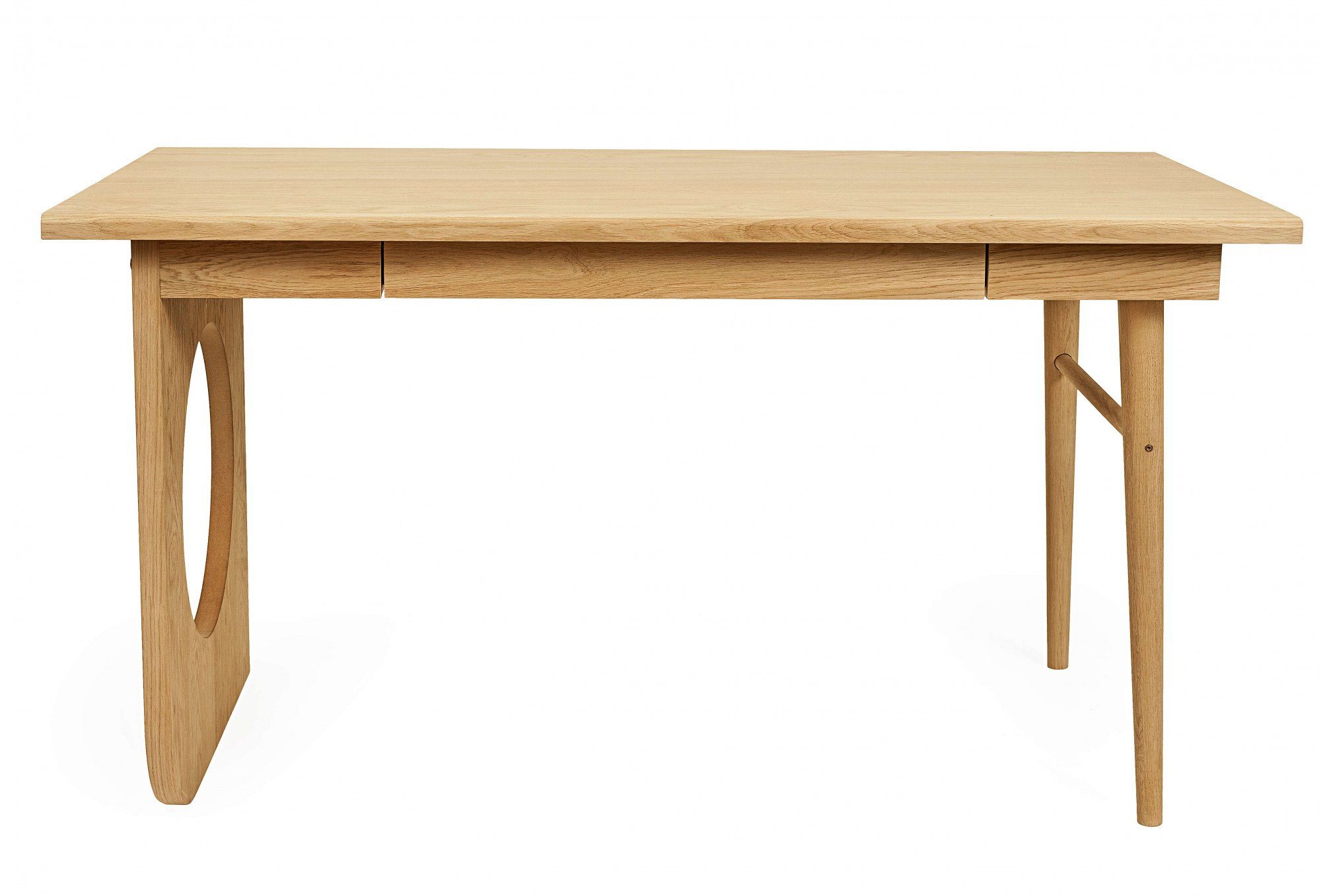 Woodman Schreibtisch Bau, besonderes Design, Breite 140 cm, FSC®-zertifiziert