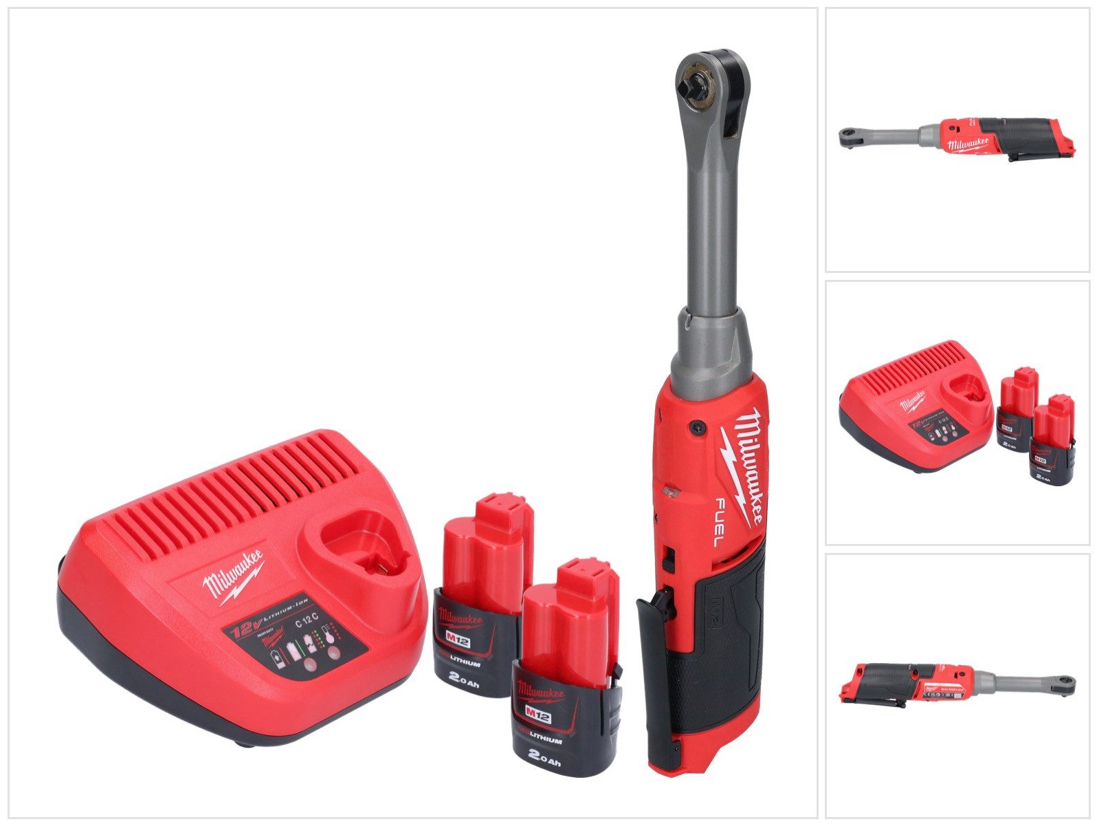 Milwaukee Umschaltknarre M12 FHIR14LR-202 Akku Hochgeschwindigkeits Ratsche 12 V 47 Nm 1/4"