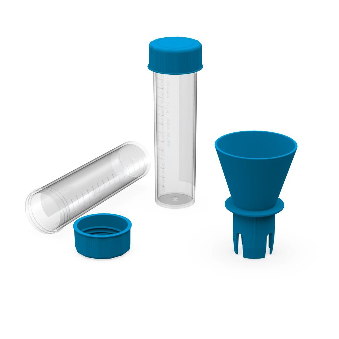 elasto Erste-Hilfe-Set Röhrchen Gurgeltest transparent/hellblau (antibakteriell)