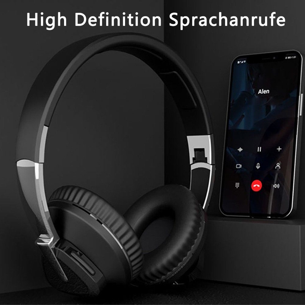 lange Akkulaufzeit HIFI-Klangqualität, lange Over-Ear-Kopfhörer mehrere Bluetooth Dekorative (Geräuschunterdrückung, Schwarz Kabellose Akkulaufzeit, Wiedergabeoptionen) Kopfhörer,