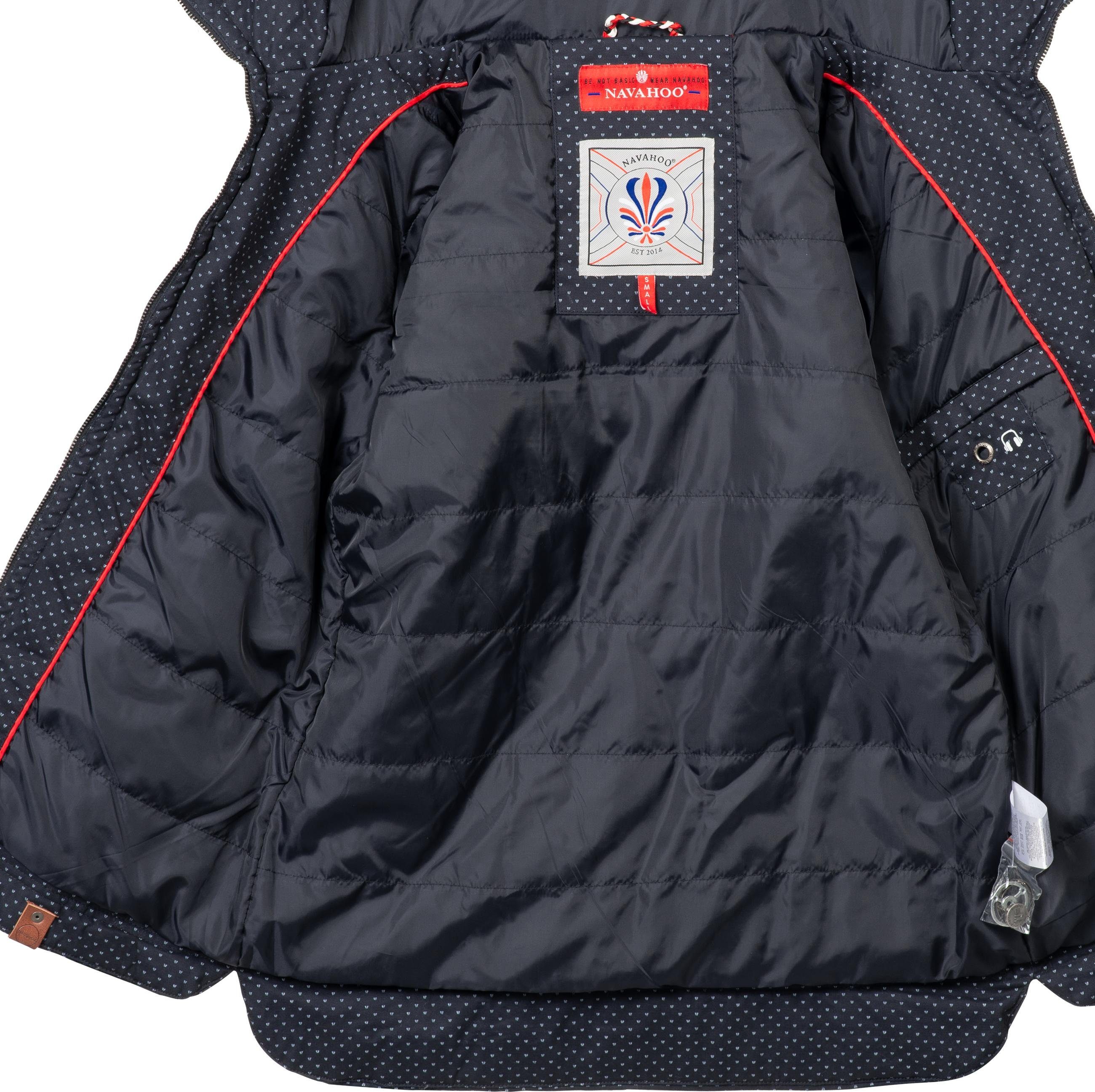 Navahoo Outdoorjacke Wekoo moderner Damen Übergangsparka aus Baumwolle mit Kapuze