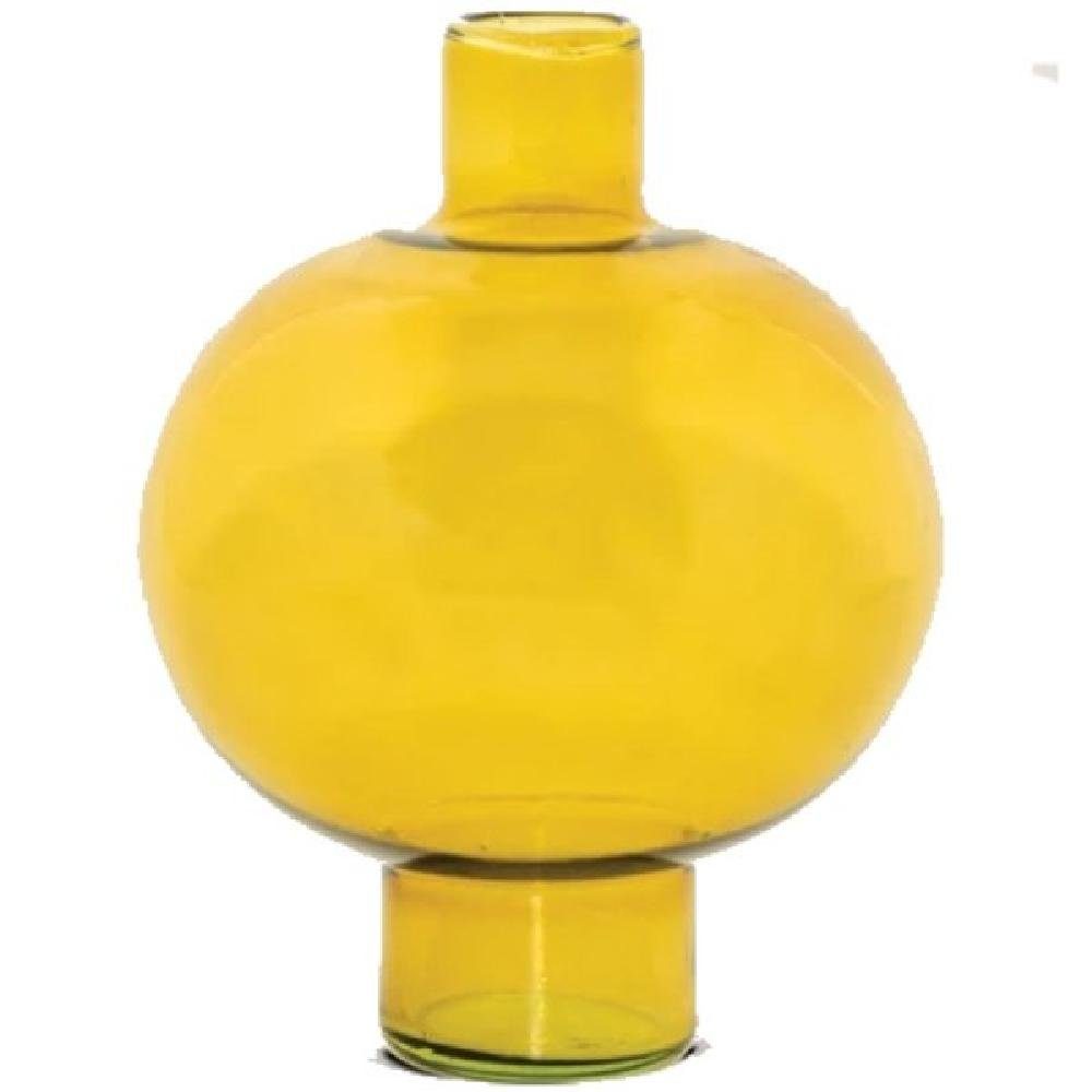 Dekovase Vase Recycled Glass Round Amber Green
