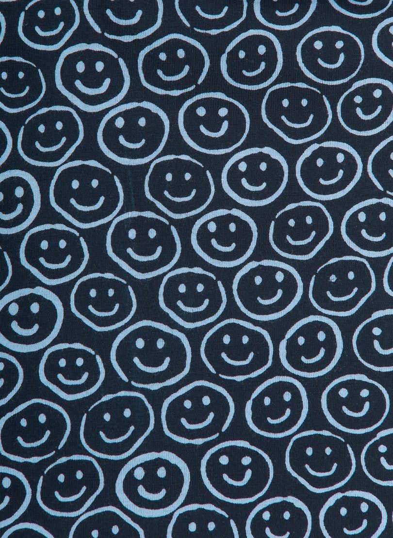 Trigema T-Shirt TRIGEMA T-Shirt mit freundlichem Smiley-Muster (1-tlg)