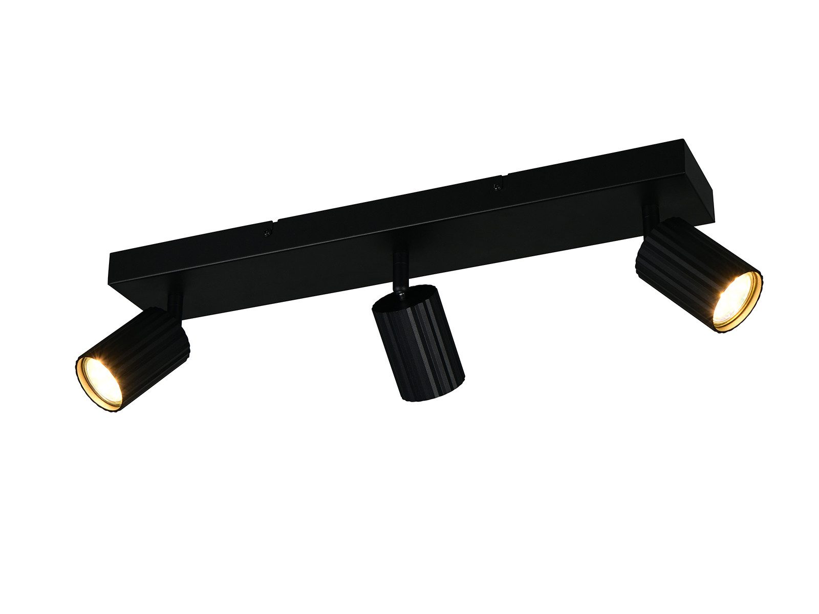 TRIO Leuchten LED Deckenstrahler, Dimmfunktion, LED wechselbar, Warmweiß, Innen Прожекторы mit 3 schwenkbaren Пятна aus Metall, Breite 50cm