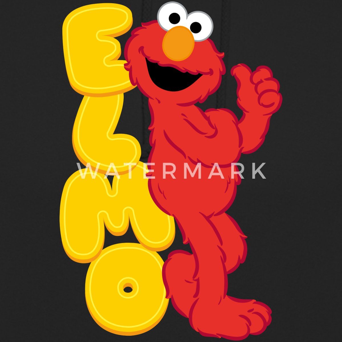 Spreadshirt Hoodie Sesamstraße Elmo Mit Schriftzug Unisex Hoodie (1-tlg)