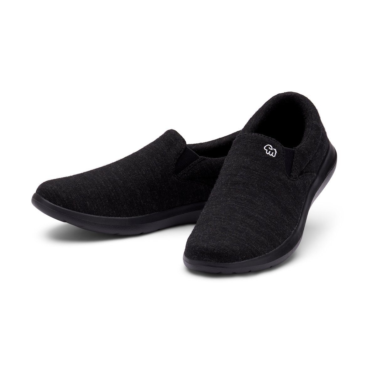 merinos - merinoshoes.de Atmungsaktiver Damenschuh aus Merinowolle Sneaker Eleganter schwarzer Schuh mit Slip-On Funktion