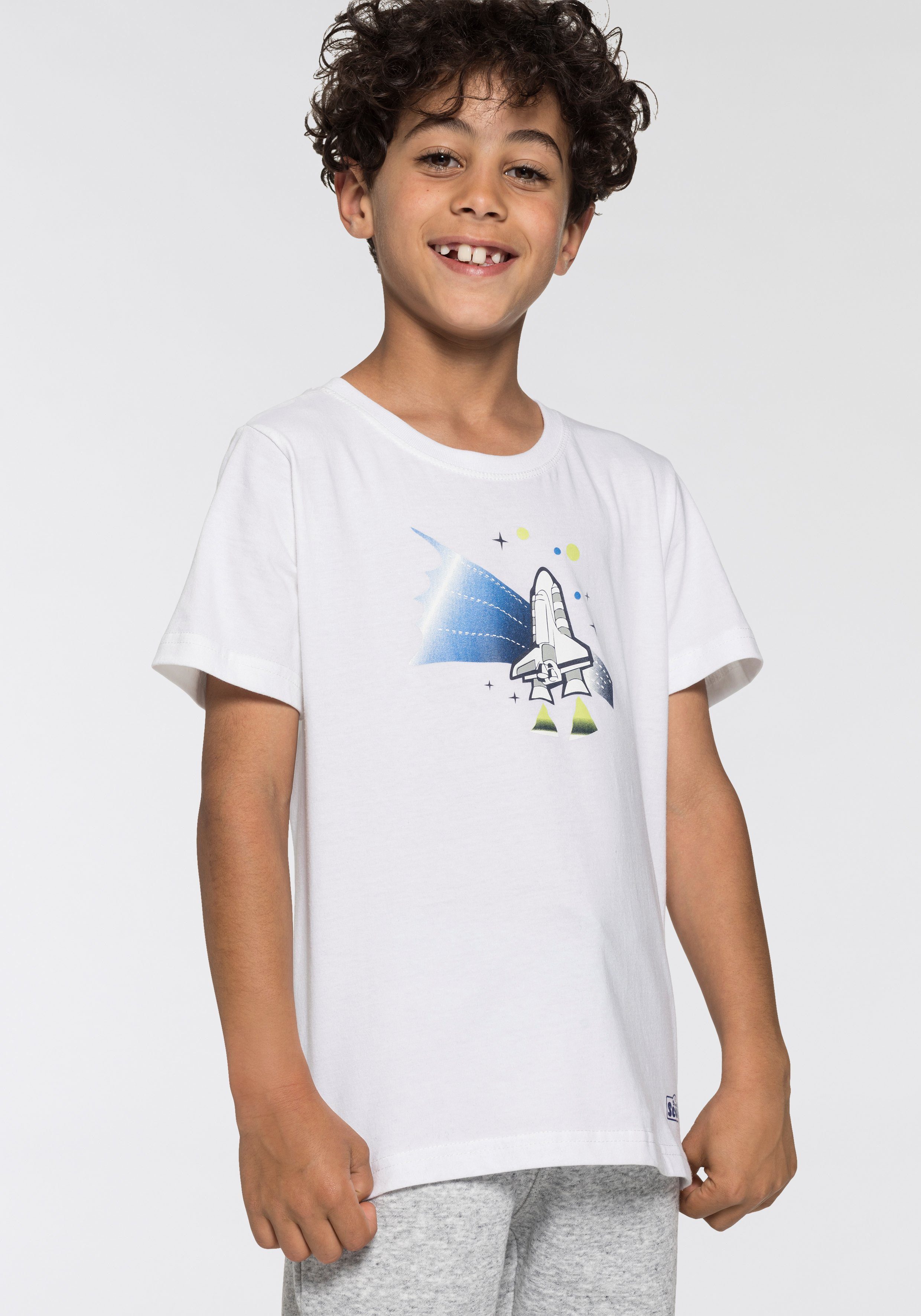 T-Shirt 2er-Pack) aus SPACE (Packung, Bio-Baumwolle Scout