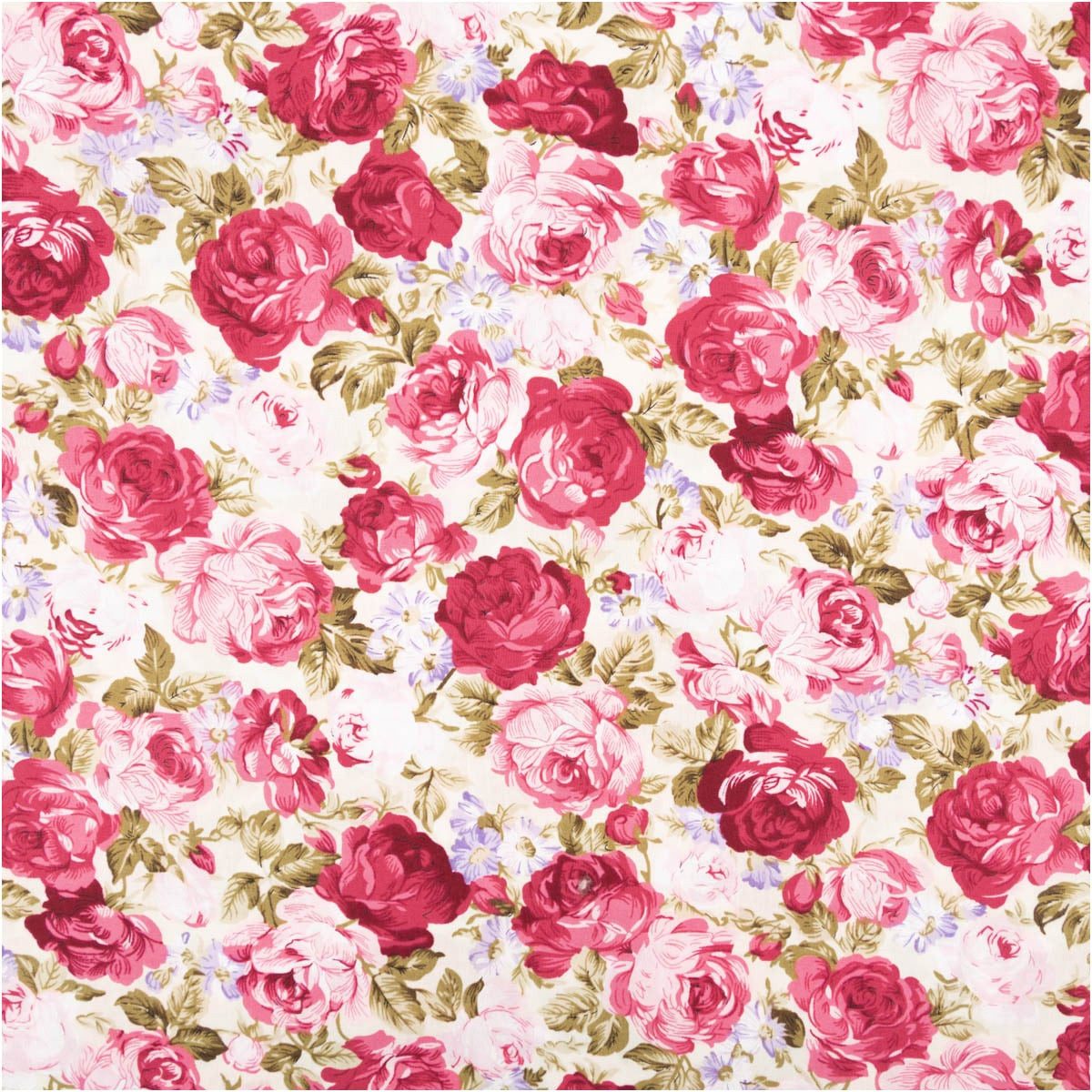 SCHÖNER LEBEN. Stoff Baumwollstoff Meterware Rosen beige rosa pink grün 145cm, allergikergeeignet,atmungsaktiv,pflegeleicht