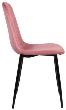 CLP Esszimmerstuhl Stuhl Giverny Samt, pink