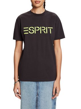 Esprit T-Shirt Baumwoll-T-Shirt mit Logo und Rundhalsausschnitt (1-tlg)