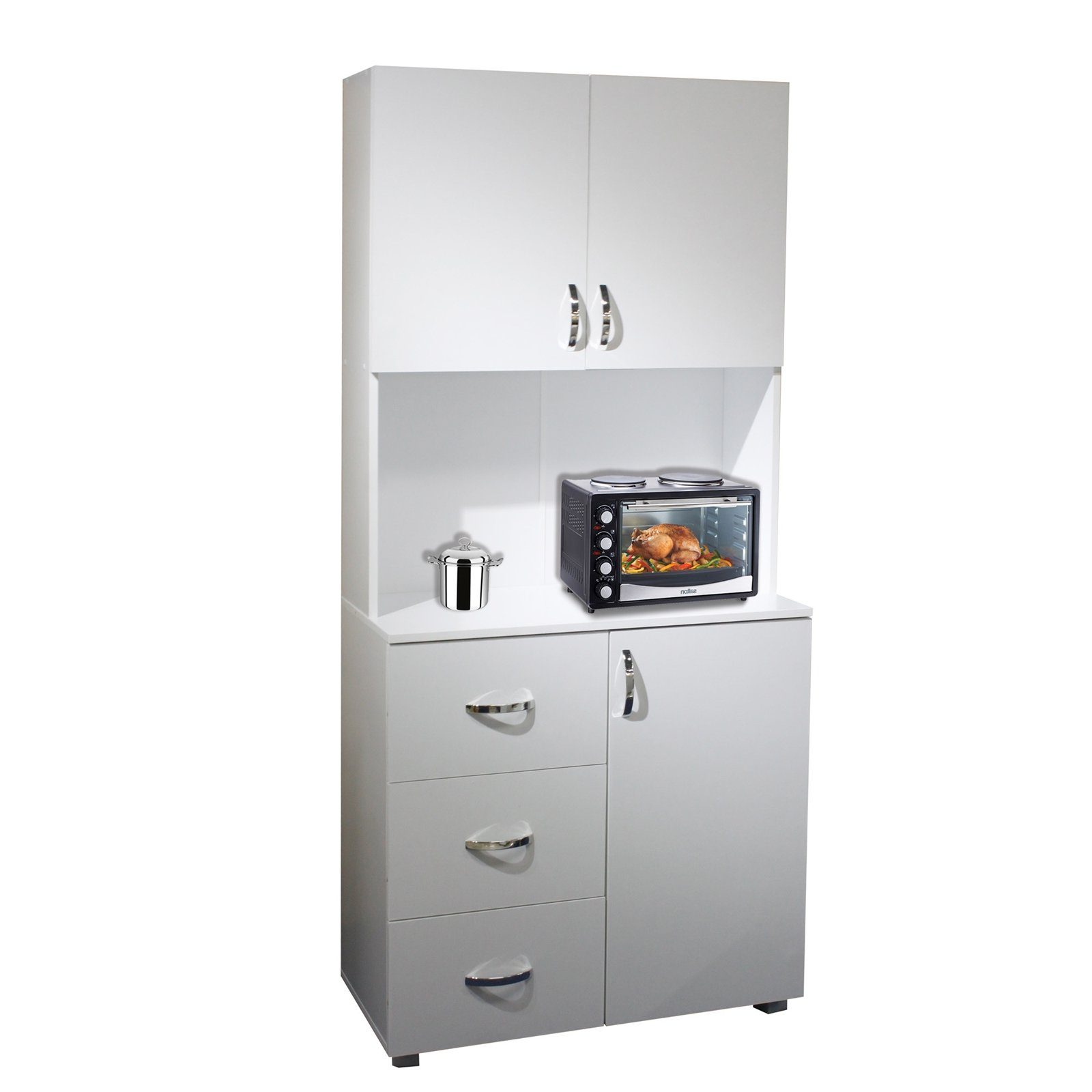HTI-Living Hochschrank Küchenschrank Weiß Blanca (Stück, günstig online kaufen