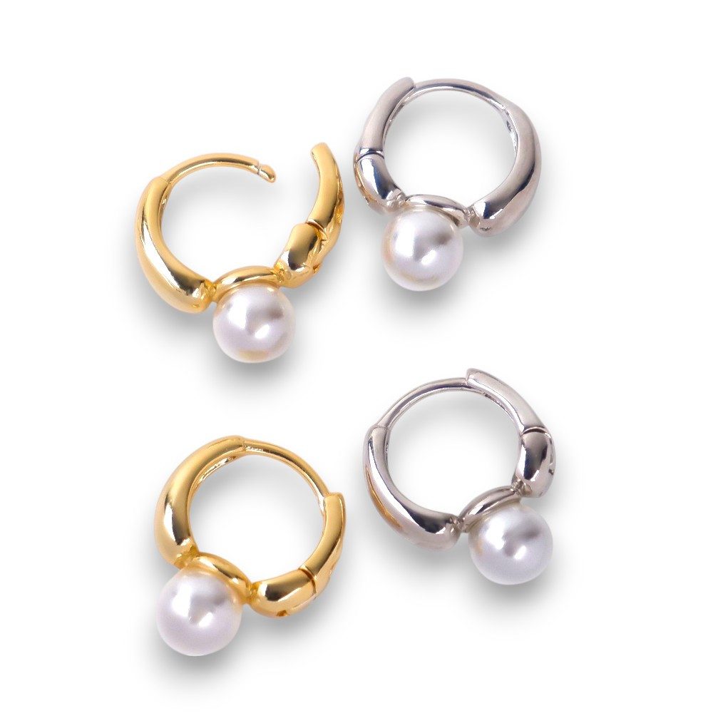 SHELAGO Perlenohrringe - Creolen mit Perlen, Ohrschmuck Perle, Schmuck Gesc günstig online kaufen