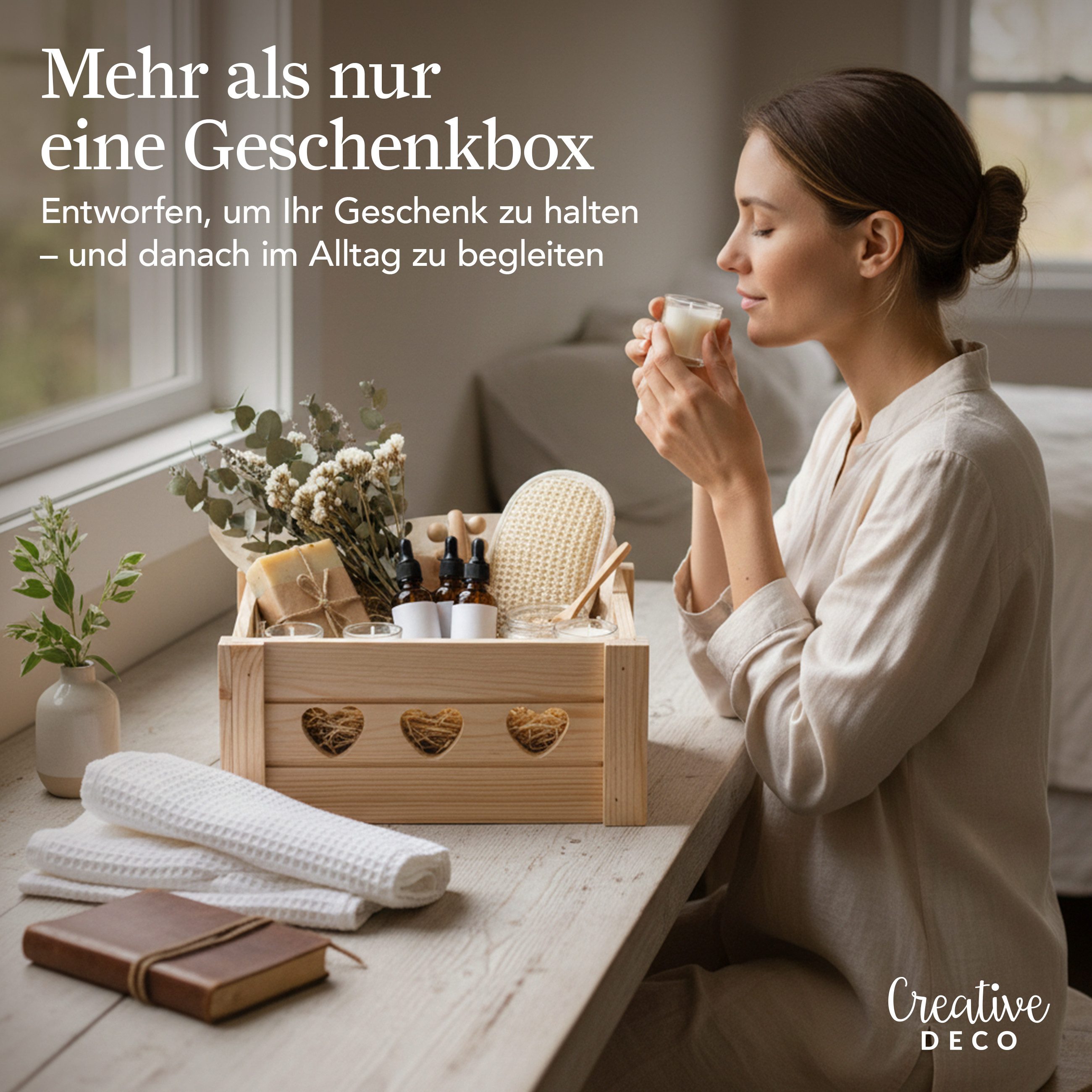 Creative Deco Holzkiste Holzkiste Geschenk Obstkiste Holz Korb ohne Deckel – Bild 5 von 5