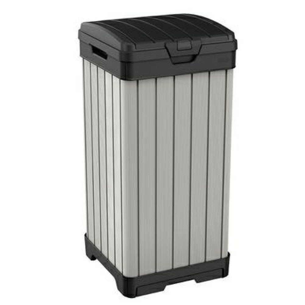 Keter Mülltonnenbox KETER Mülltonne Rockford 125L aus Duotech Kunststoff 41x41x87,4 cm