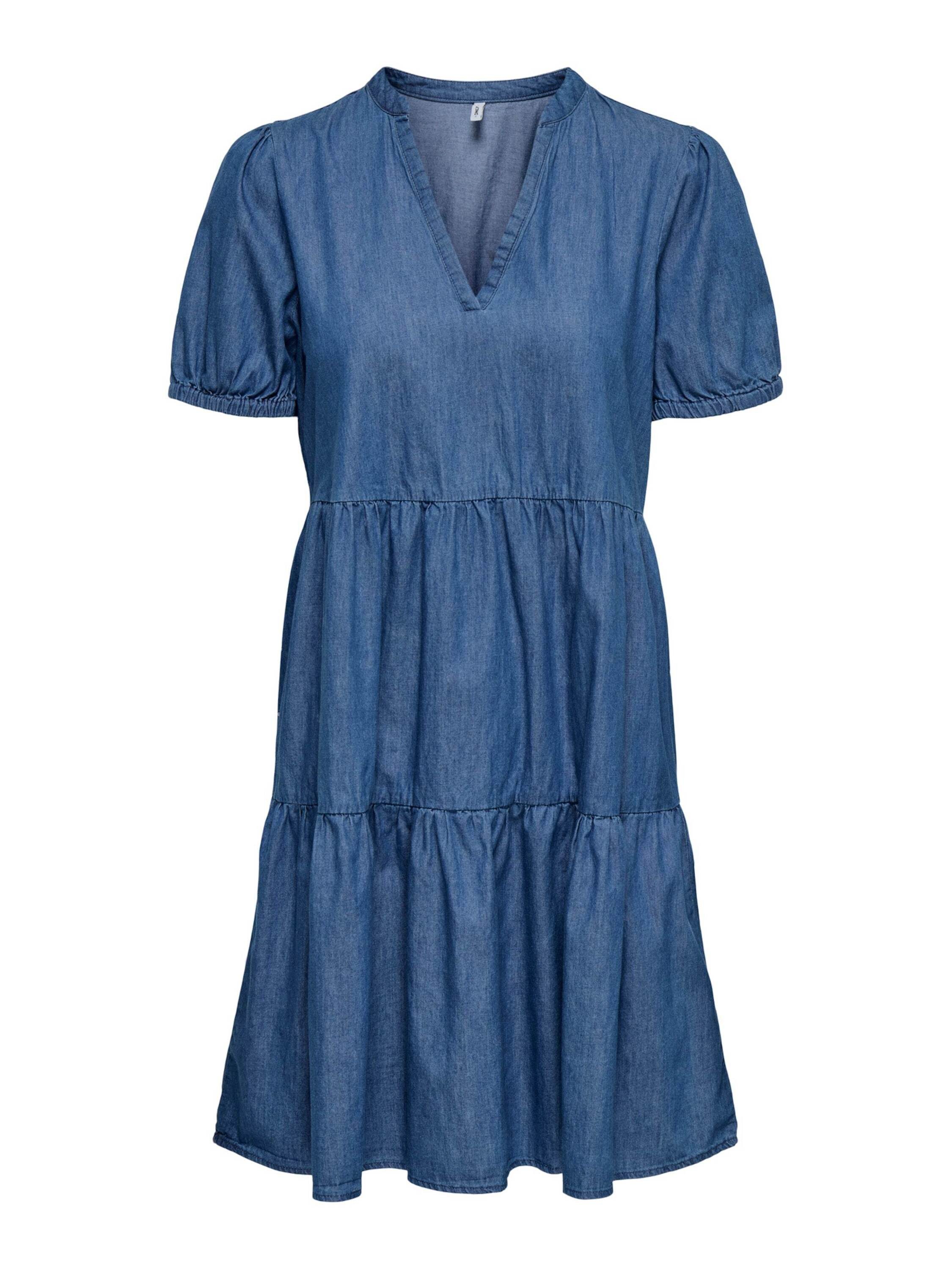 ONLY Jeanskleid ONLNOVA AZURE (1-tlg) Drapiert/gerafft