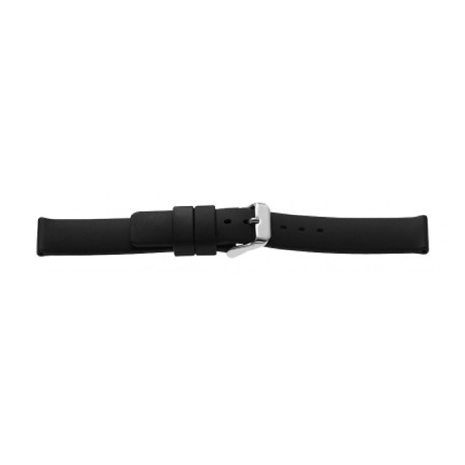 Silikonband schwarz extra Technik - 22 lang Selva Uhrenarmband mm