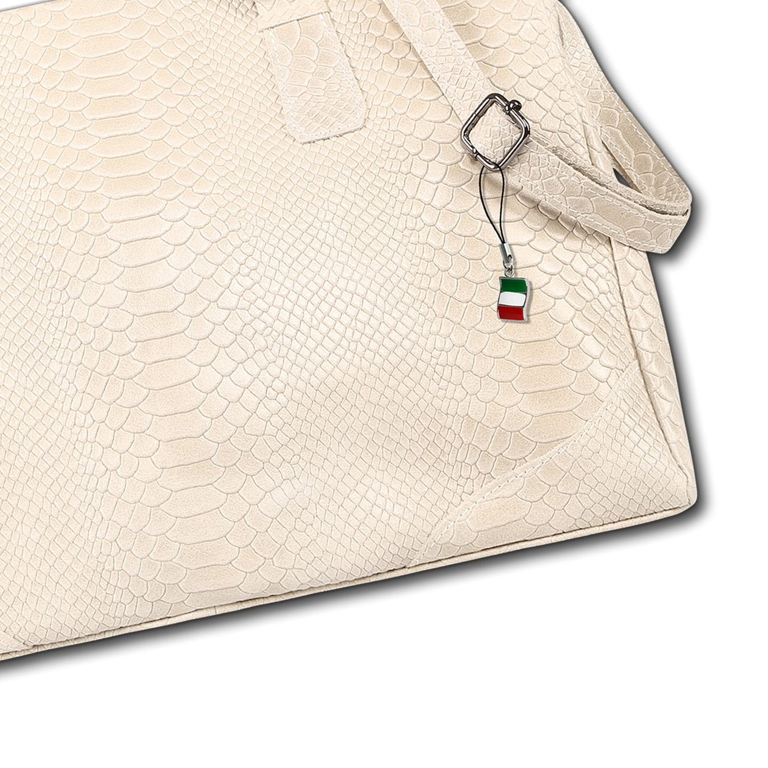 FLORENCE Henkeltasche Florence Damen Henkeltasche Echtleder (Henkeltasche), Damen Henkeltasche Leder, beige ca. 28cm hoch