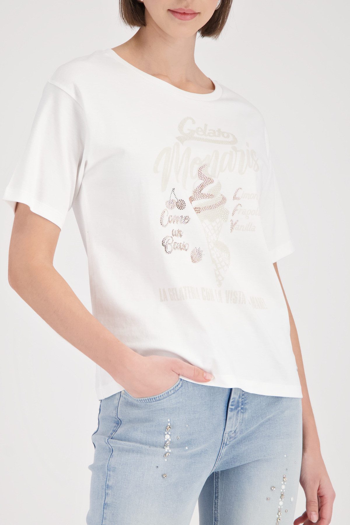 Monari T-Shirt Shirt Ice Cream Regular fit mit Gelato-Print