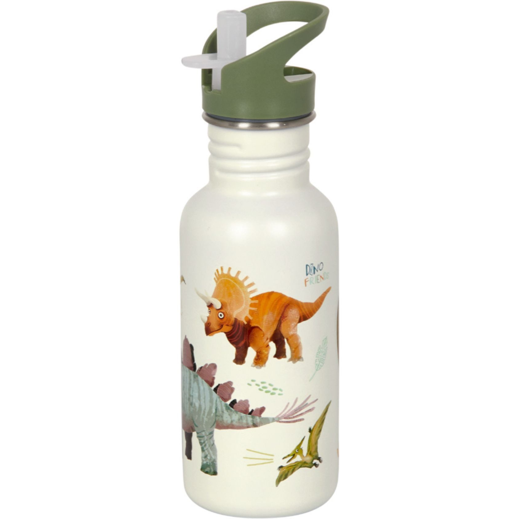 COPPENRATH DIE SPIEGELBURG Trinkflasche Edelstahlflasche Dino Friends ca. 0,5 l, mit langlebig, sicherer Trinklösung