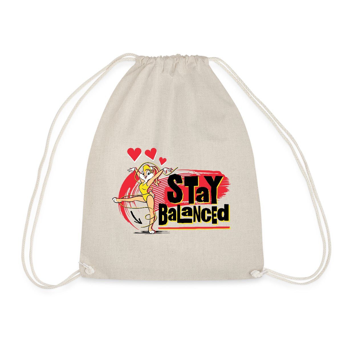 Spreadshirt Turnbeutel Looney Tunes Lola Bunny Stay Balanced Gymnastik Turnbeutel (1-tlg)