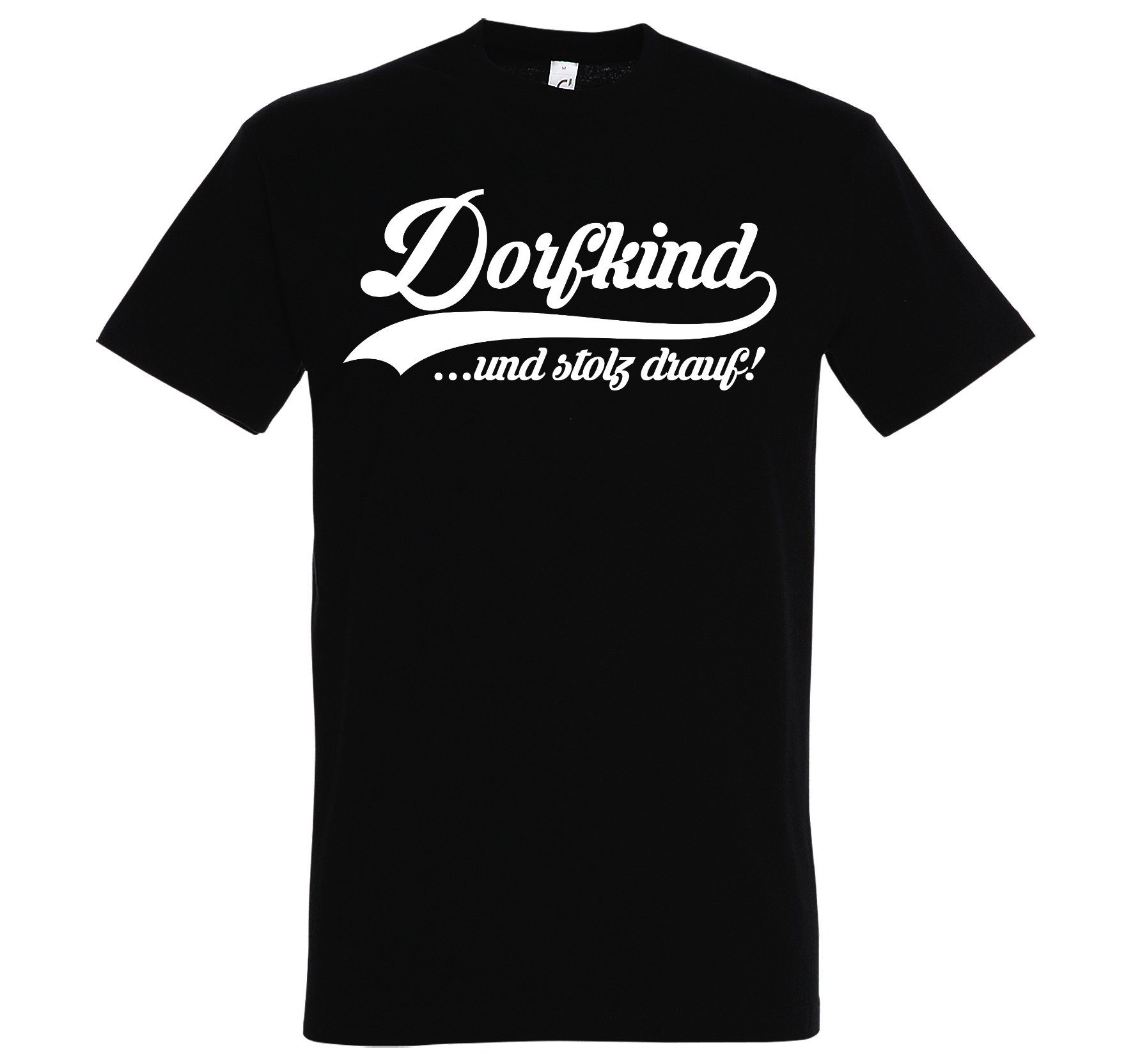 Schwarz Dorfkind mit T-Shirt lustigem Print-Shirt Spruch Herren Youth Designz