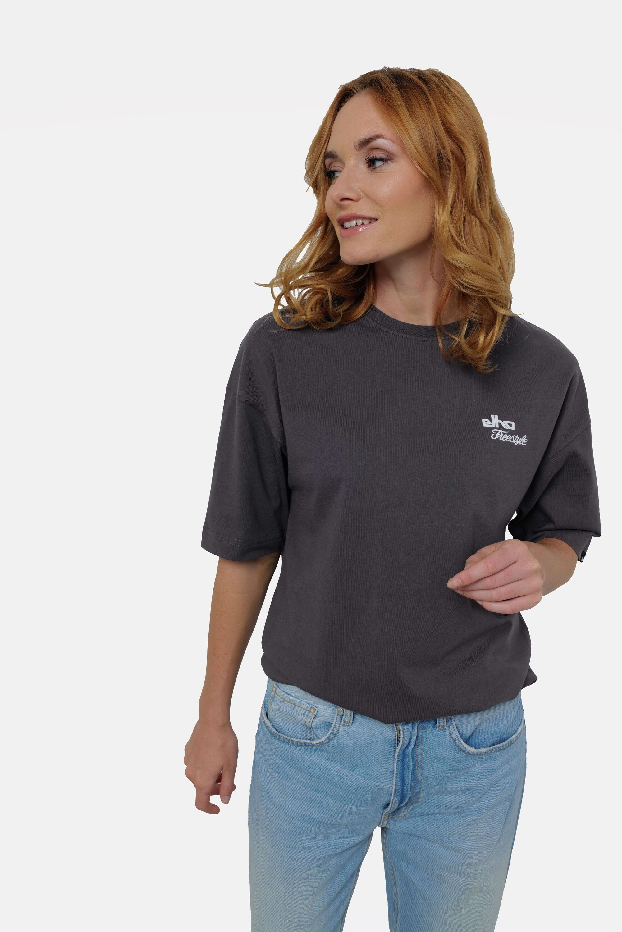 Elho Rundhalsshirt CHUR (1-tlg) mit Weblabel am Ärme