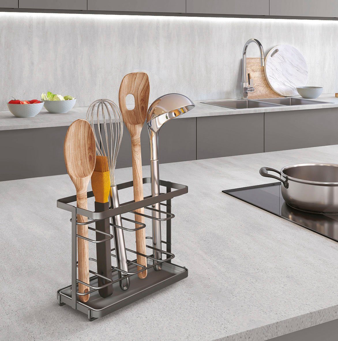 Metaltex Küchenorganizer-Set, (Set, 1-tlg), mit exklusiver Metaltex ThermoTouch® Beschichtung