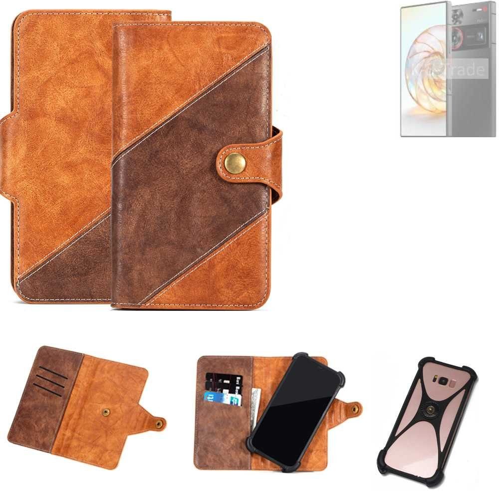 K-S-Trade Handyhülle für Nubia Z60 Ultra, Handyhülle Schutzhülle Bookstyle Case Wallet-Case Cover