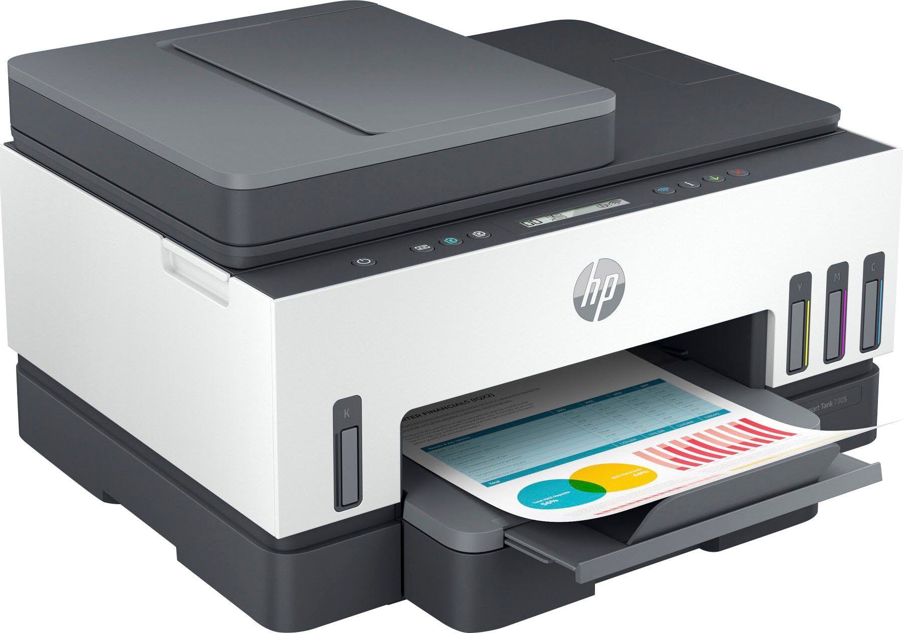 HP Smart Tank 7305 (28B75A) Multifunktionsdrucker, (Bluetooth, LAN (Ethernet), WLAN (Wi-Fi), Wi-Fi Direct, Tintentank, hohe Reichweite)